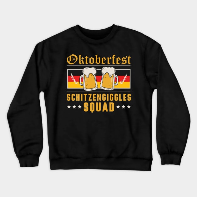 Oktoberfest Party Novelty Bavarian Drinking Squad Bier Crewneck Sweatshirt by Rengaw Designs